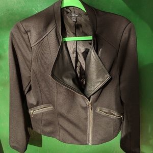APT. 9 black faux leather jacket